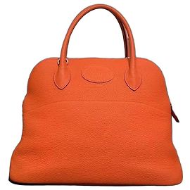 Bolsa Hermès Lovecraft 31 de couro Laranja Laranja