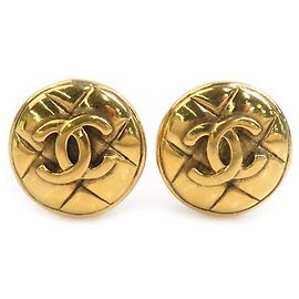 Vintage Gold Clip Ohrringe von Chanel Golden