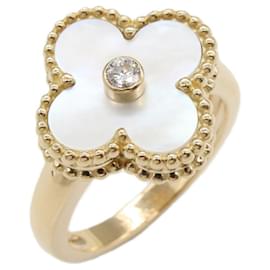 Van Cleef & Arpels Vintage Alhambra 1PD Ring White Golden Other