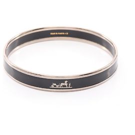 Bracciale Caleche PM Email di Hermès Nero Argento