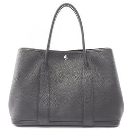 Sac à main Hermès Garden Party PM Steeple Quadrière Noir