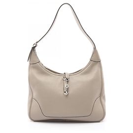 Bolsa de Ombro Hermès Trim 31 Bege