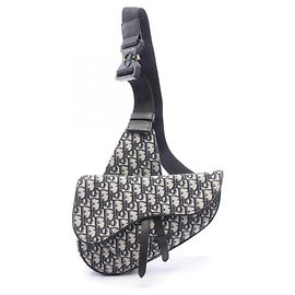 Borsa Saddle Dior Christian Dior Nero Beige Blu navy