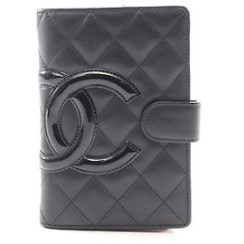 Chanel Cambon Line Bi-Fold Geldbörse Schwarz