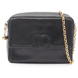Bolsa de Ombro Chanel Coco Mark Preto