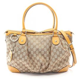 Borsa Gucci Sukey GG Canvas 2 in 1 Marrone Beige