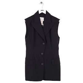 Céline Blazer aus Wolle Schwarz Schwarz