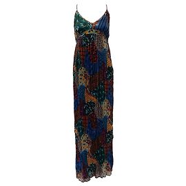 Robe maxi plissée à sequins M Missoni bleu marine / multicolore Multicolore