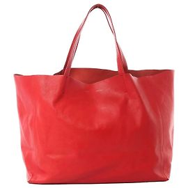 Céline Bolsa de couro Cabas Horizontal 2Way CELINE em vermelho Vermelho