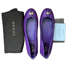 Gucci Ballettschuhe Dunkelviolett