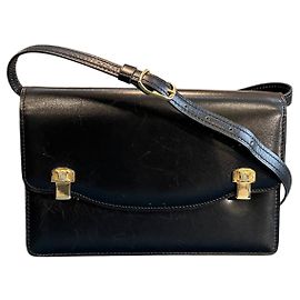 Borsa a tracolla Céline Triomphe in pelle di vitello nera lucida Altro
