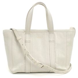 Bolsa tote de couro branco Balenciaga Branco