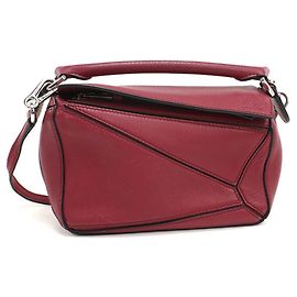 Borsa Puzzle Mini Loewe a tracolla Rosso