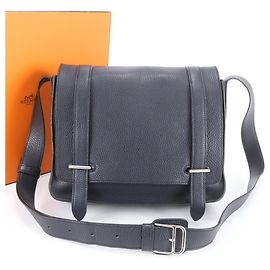 Borsa a Spalla Caporal 27 Hermès Blu navy