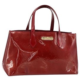LOUIS VUITTON Sac Wilshire PM Monogram Vernis Pomme D'amour M93642 Auth BA12260 Rouge