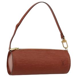 LOUIS VUITTON Epi Soufflot Pouch Accessory Pouch Brown LV Auth BA12310A Brown