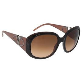 Óculos de sol VALENTINO de plástico marrom 5570/S TKY63 Auth 176108A Marrom