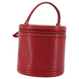 LOUIS VUITTON Bolso de Mano Epi Cannes Rojo M48037 LV Auth ep14100 Roja