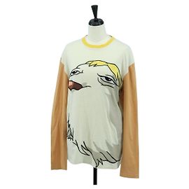 Camiseta de algodão branca e laranja LOEWE ~ Studio Ghibli Hin Auth ka4076M Branco Laranja