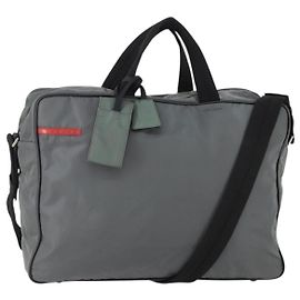Prada Bolsa de mão GIVENCHY em couro 2 em 1 cinza Auth BA11872A Marrom