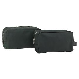 LOUIS VUITTON Taiga Parana Clutch Bag 2 Set Ardoise M30752 LV Auth bs34771 Grau