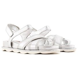 PRADA - Prada Sandalen aus silbernem Leder (T35) Silber