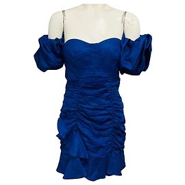 Isabel Marant Blaues Ramie Jasmine Mini-Kleid Blau