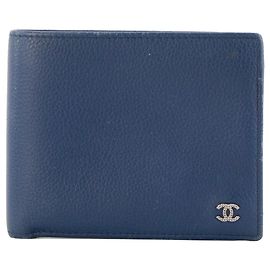 CHANEL - Chanel Wallet in Navy Grained Leather Navy blue