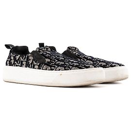 DIOR - Sneakers Solar Dior en toile Dior oblique (T39,5) Navy blue