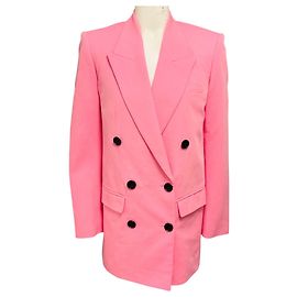 Isabel Marant Rosa Nevim Taillierter Doppelreiher Blazer Pink