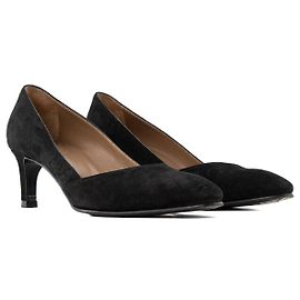 HERMÈS - Escarpins Scarlett 60 Hermès en daim noir (T37) Noir