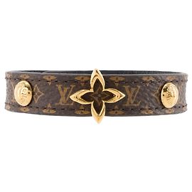 LOUIS VUITTON - Blooming Louis Vuitton Monogram Coated Canvas Bracelet Brown