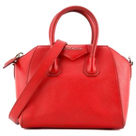GIVENCHY - Borsa a tracolla Antigona mini Givenchy in pelle granulata rossa Rosso