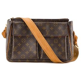 LOUIS VUITTON - Bolsa de Ombro Viva Cité Louis Vuitton em Lona Monogramada Marrom