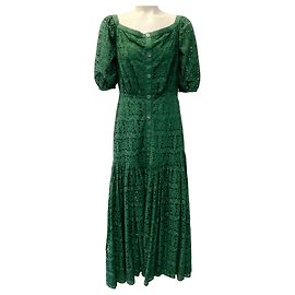 Vestido de algodón verde Cali Eyelet de Veronica Beard Verde