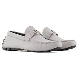 DIOR - Mocassins Odéon Dior em couro cinza (T40) Cinza