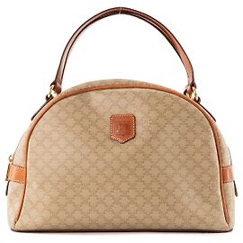 Céline CELINE - Sac Bowling Macadam Celine en toile azur vintage Marron