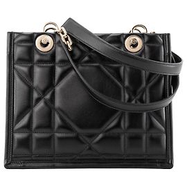 DIOR - Sac à main Cabas Essentiel Small Dior en cuir cannage noir Noir