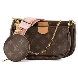 LOUIS VUITTON - Multi Pochette Accessoires Shoulder Bag Louis Vuitton in Monogram Coated Canvas Brown