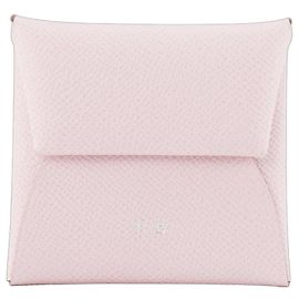 HERMÈS - Bastia Card Holder Hermès in Pink Epsom Leather Purple