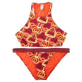 HERMÈS - Maiô Amber e Amelia Hermès em tecido multicolorido (T42) Multicor