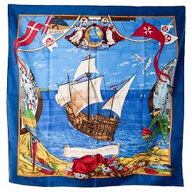 HERMÈS - Pañuelo 90 cm Orden Soberana de Malta Hermès en seda multicolor Multicolor