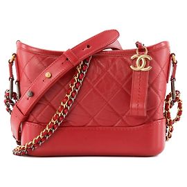 CHANEL - Borsa a Spalla Gabrielle Mini Chanel in Pelle Rossa Rosso
