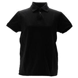 SAINT LAURENT - Polo Cassandre em Piquet de Algodão Preto (S) Preto