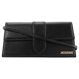 JACQUEMUS - Borsa a Spalla Bambino Long Jacquemus in Pelle Nera Nero
