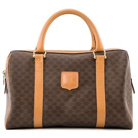 Céline CELINE - Bolsa Boston Macadam em lona monogramada marrom vintage Marrom