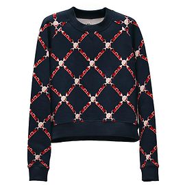 HERMÈS - Suéter Grand Tralala em Algodão Vermelho e Azul (Tamanho 36) Azul marinho