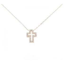 Autre Marque Collier en diamant croisé Au750 Rose
