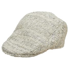 Boné de caça em tweed Rockstud Valentino Prata Branco