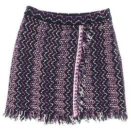 Chanel Coco Mark Baumwoll-Nylon-Rock Blau Mehrfarben Marineblau